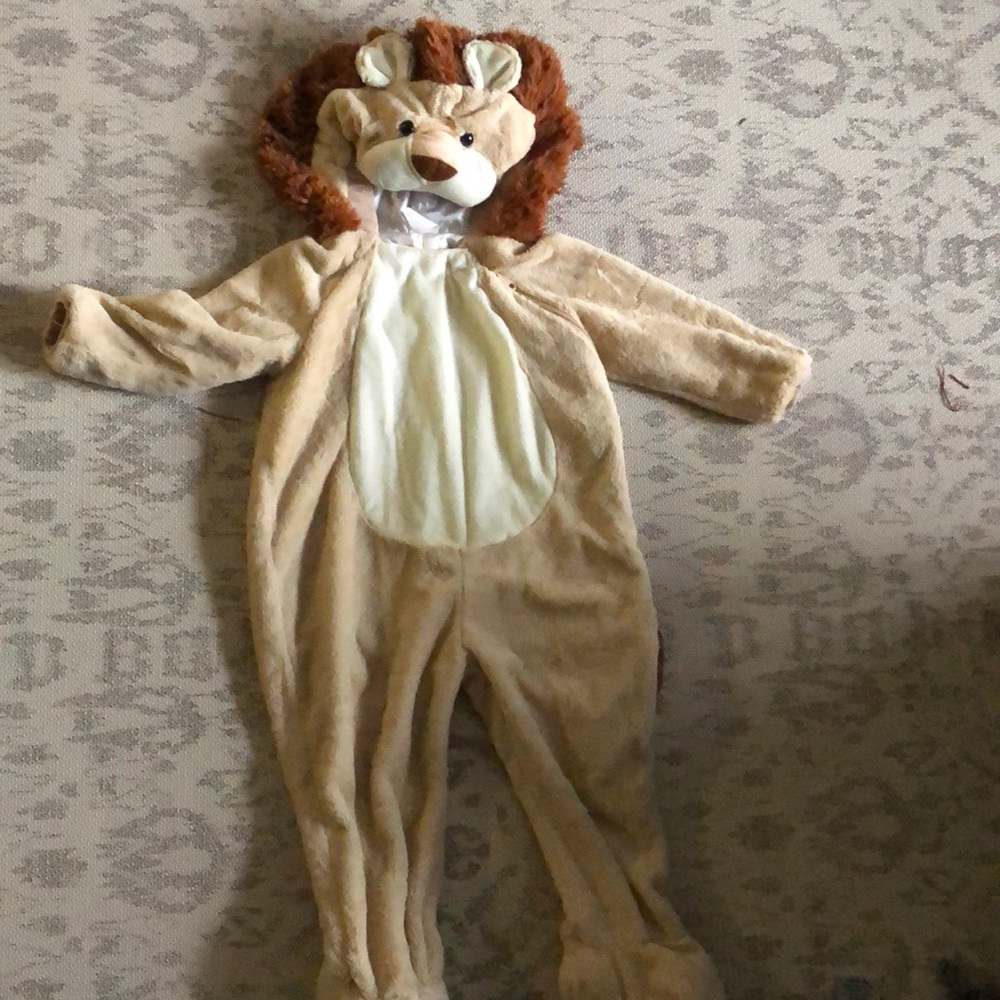 Charming Lion Costume for Kids - Beige and Brown
